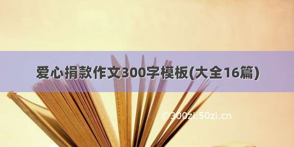 爱心捐款作文300字模板(大全16篇)