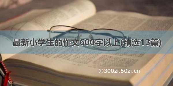 最新小学生的作文600字以上(精选13篇)