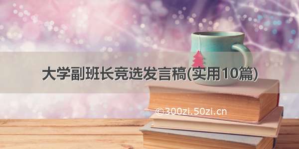 大学副班长竞选发言稿(实用10篇)