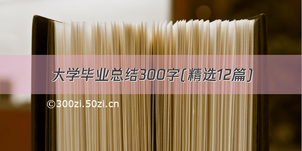 大学毕业总结300字(精选12篇)