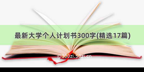 最新大学个人计划书300字(精选17篇)