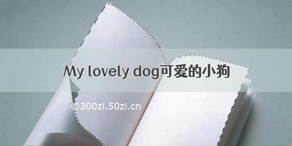 My lovely dog可爱的小狗