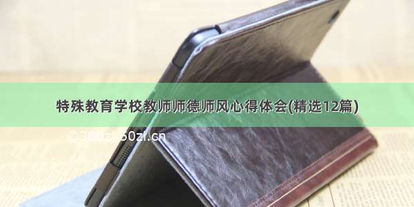 特殊教育学校教师师德师风心得体会(精选12篇)