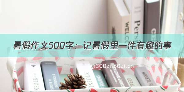 暑假作文500字：记暑假里一件有趣的事