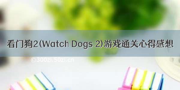 看门狗2(Watch Dogs 2)游戏通关心得感想
