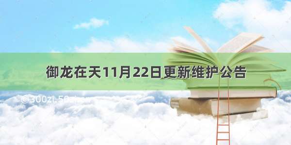 御龙在天11月22日更新维护公告