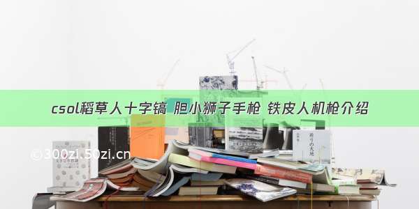 csol稻草人十字镐 胆小狮子手枪 铁皮人机枪介绍