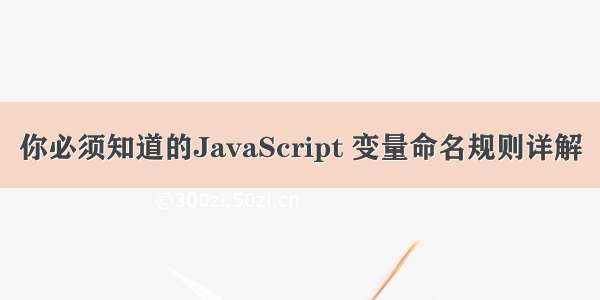 你必须知道的JavaScript 变量命名规则详解