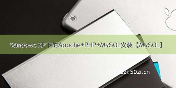 Windows XP下的Apache+PHP+MySQL安装【MySQL】