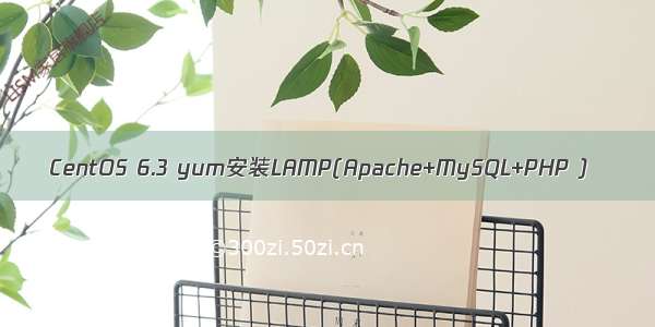 CentOS 6.3 yum安装LAMP(Apache+MySQL+PHP )