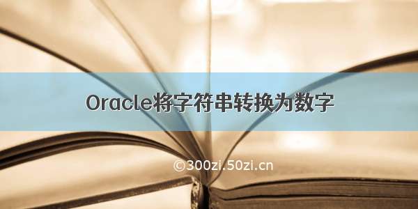 Oracle将字符串转换为数字