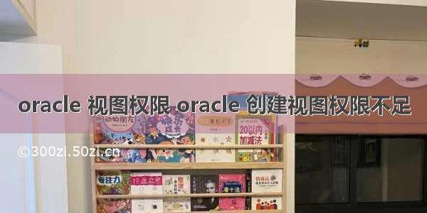 oracle 视图权限 oracle 创建视图权限不足