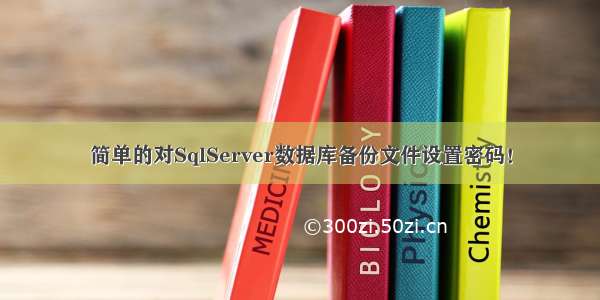简单的对SqlServer数据库备份文件设置密码！