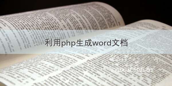 利用php生成word文档