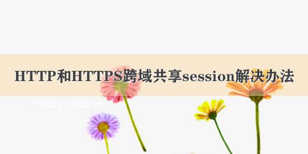 HTTP和HTTPS跨域共享session解决办法
