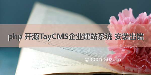 php 开源TayCMS企业建站系统 安装出错