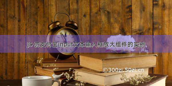 JS 仿支付宝input文本输入框放大组件的实例