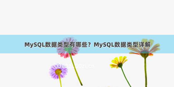 MySQL数据类型有哪些？MySQL数据类型详解