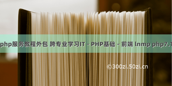 php服务教程外包 跨专业学习IT – PHP基础 – 前端 lnmp php7.1