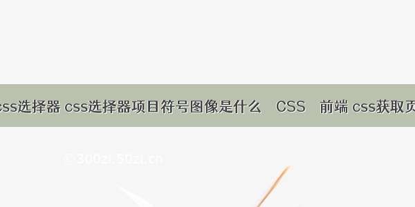 html中css选择器 css选择器项目符号图像是什么 – CSS – 前端 css获取页面宽度