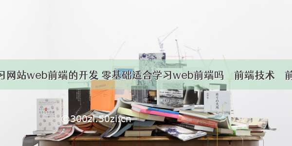 学习网站web前端的开发 零基础适合学习web前端吗 – 前端技术 – 前端