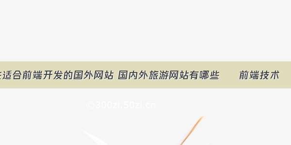 有哪些适合前端开发的国外网站 国内外旅游网站有哪些 – 前端技术 – 前端