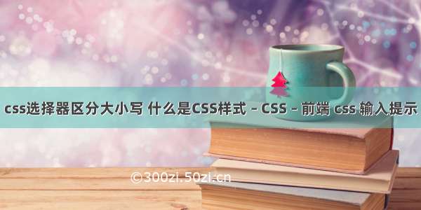 css选择器区分大小写 什么是CSS样式 – CSS – 前端 css 输入提示