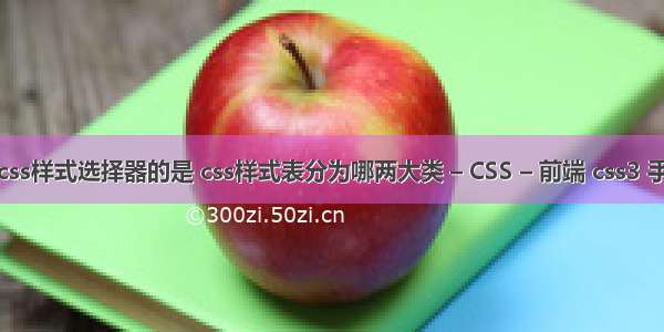 不属于css样式选择器的是 css样式表分为哪两大类 – CSS – 前端 css3 手机网页