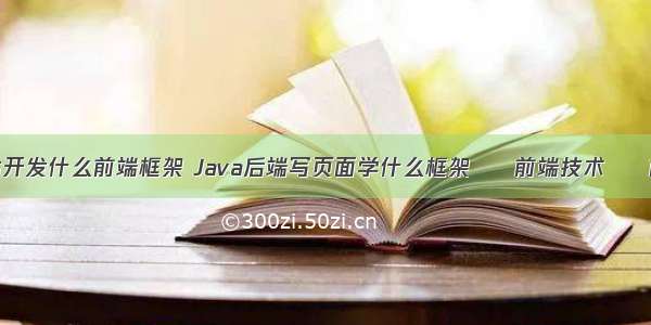 网站开发什么前端框架 Java后端写页面学什么框架 – 前端技术 – 前端