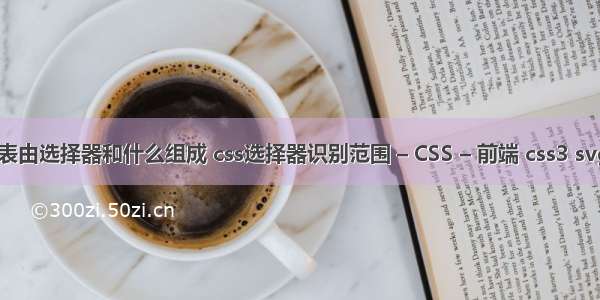 css样式表由选择器和什么组成 css选择器识别范围 – CSS – 前端 css3 svg 饼状图