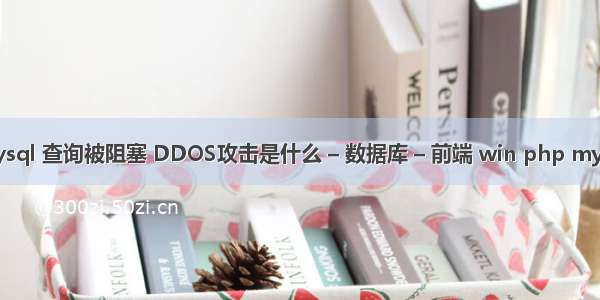 mysql 查询被阻塞 DDOS攻击是什么 – 数据库 – 前端 win php mysql