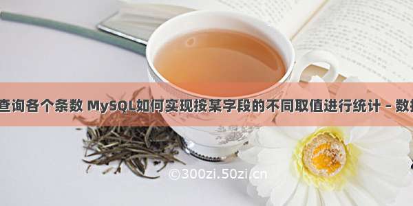 mysql 查询各个条数 MySQL如何实现按某字段的不同取值进行统计 – 数据库 – 前