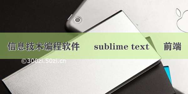 信息技术编程软件 – sublime text – 前端