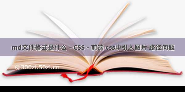 md文件格式是什么 – CSS – 前端 css中引入图片 路径问题