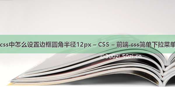 css中怎么设置边框圆角半径12px – CSS – 前端 css简单下拉菜单