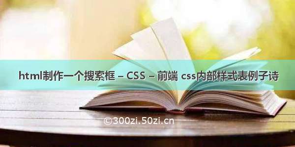 html制作一个搜索框 – CSS – 前端 css内部样式表例子诗