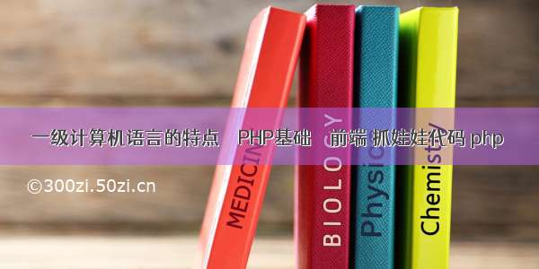 一级计算机语言的特点 – PHP基础 – 前端 抓娃娃代码 php