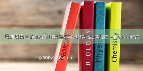 培训班出来的java程序员需要补习哪些基础知识 – java – 前端