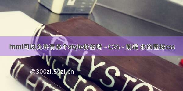 html可以允许有多个style标签吗 – CSS – 前端 水的图标css