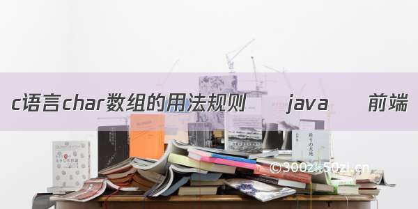 c语言char数组的用法规则 – java – 前端