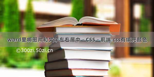 word里将图片和文字左右居中 – CSS – 前端 css有填充颜色