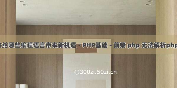 5G会给哪些编程语言带来新机遇 – PHP基础 – 前端 php 无法解析php文件