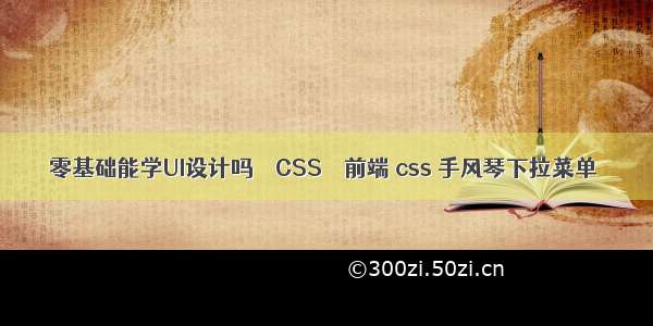 零基础能学UI设计吗 – CSS – 前端 css 手风琴下拉菜单