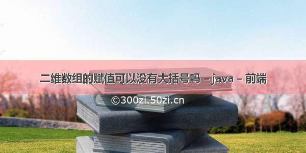 二维数组的赋值可以没有大括号吗 – java – 前端