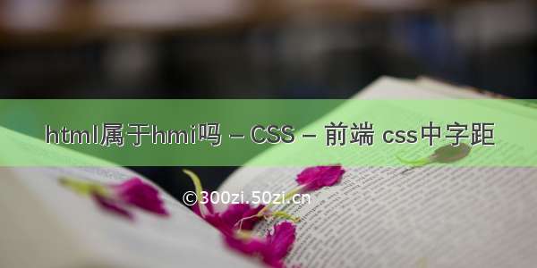html属于hmi吗 – CSS – 前端 css中字距