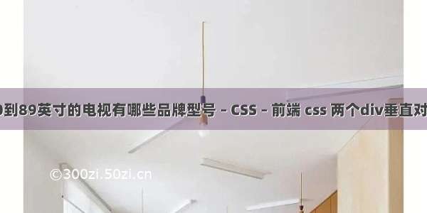 80到89英寸的电视有哪些品牌型号 – CSS – 前端 css 两个div垂直对齐