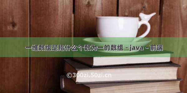 一维数组是指什么个数为一的数组 – java – 前端