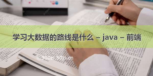 学习大数据的路线是什么 – java – 前端