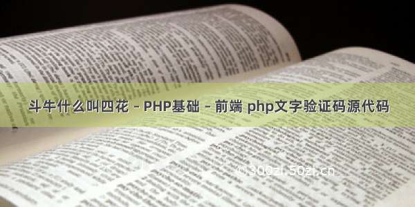 斗牛什么叫四花 – PHP基础 – 前端 php文字验证码源代码