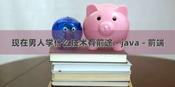 现在男人学什么技术有前途 – java – 前端